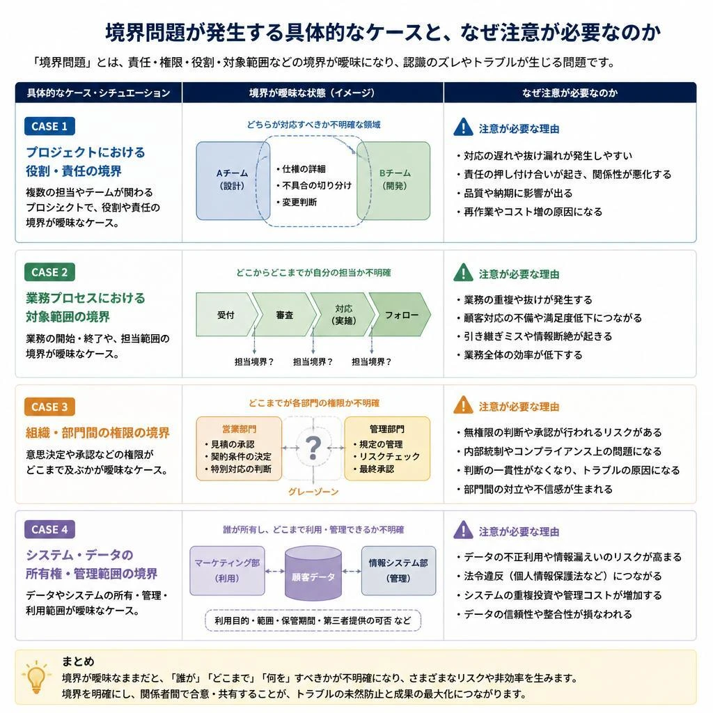 境界問題が発生するシーン