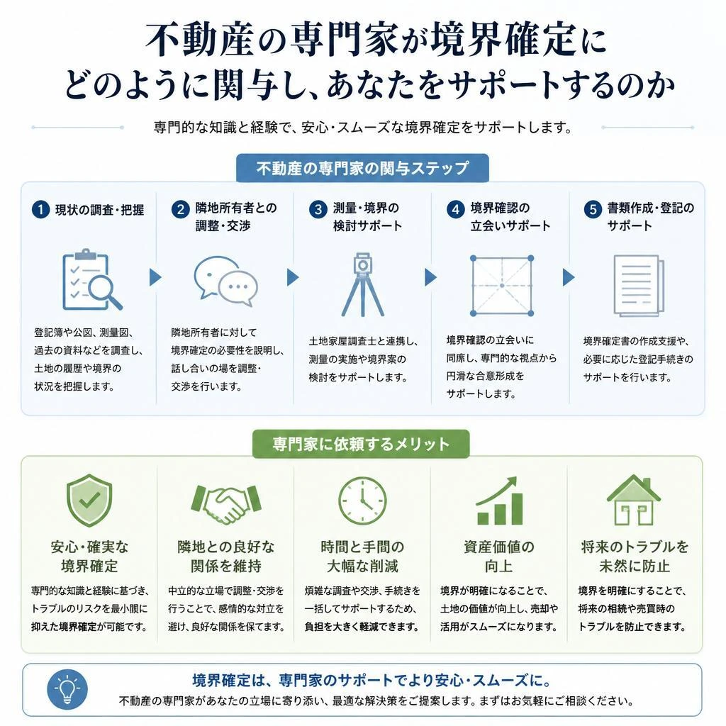 専門家による境界確定のサポート