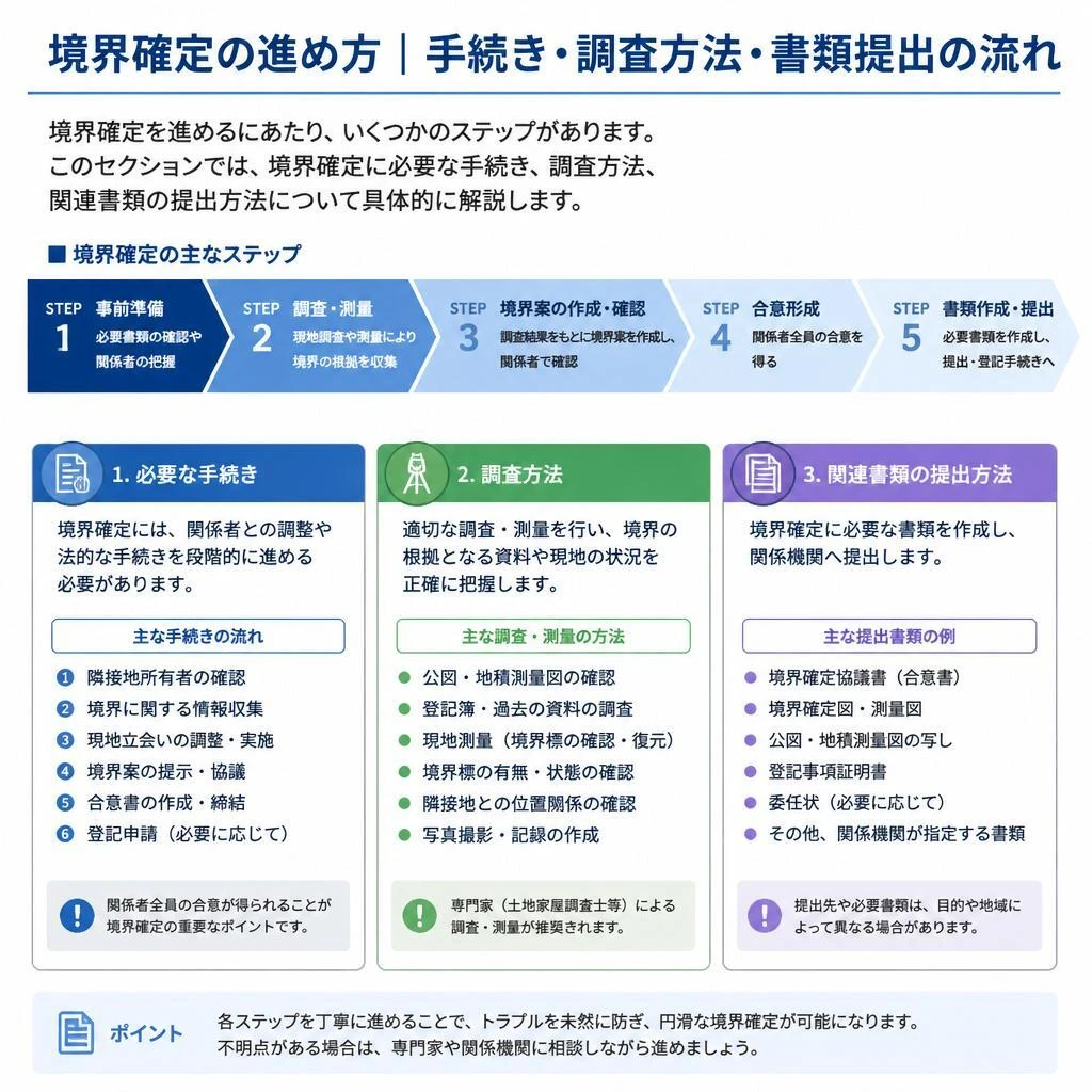 境界確定の手順