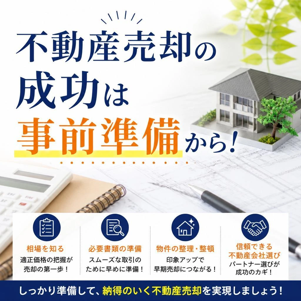 不動産売却の成功は事前準備から！