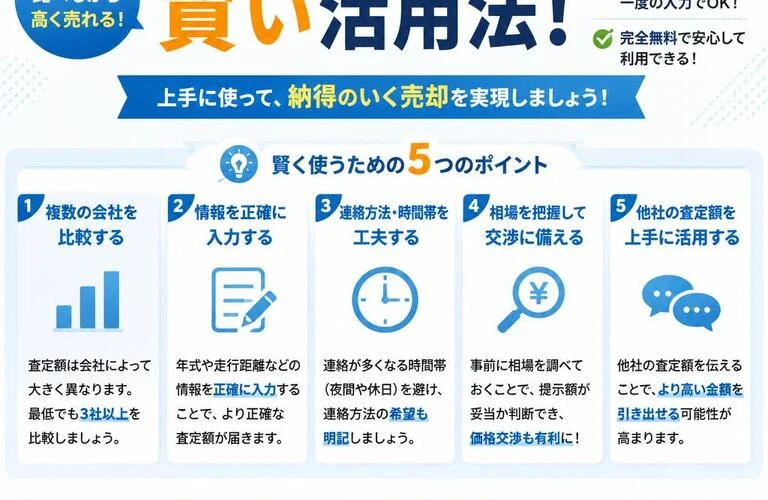一括査定サイトの賢い活用法！