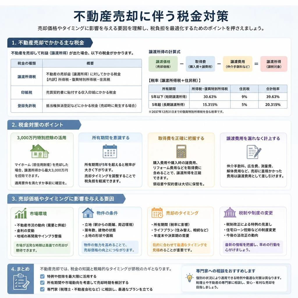 税金対策を考えた売却プラン