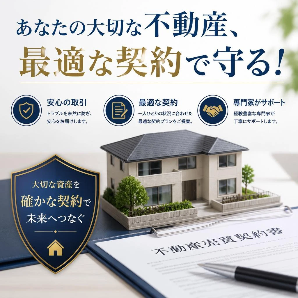 あなたの大切な不動産、最適な契約で守る！