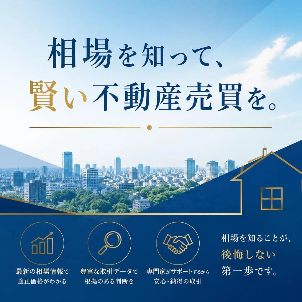 相場を知って、賢い不動産売買を。