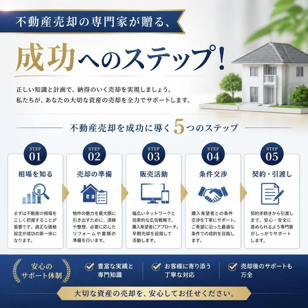 不動産売却の専門家が贈る、成功へのステップ！