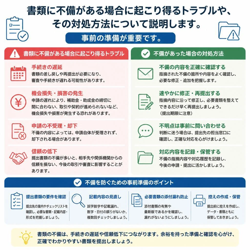 4. 書類不備によるトラブル