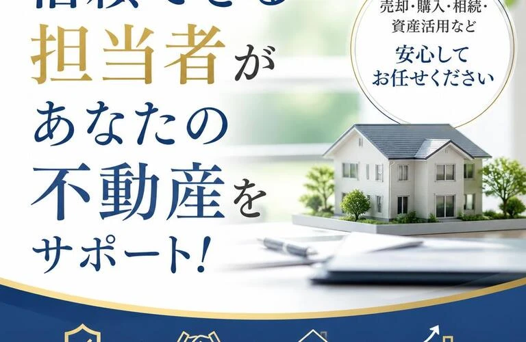 信頼できる担当者があなたの不動産をサポート！