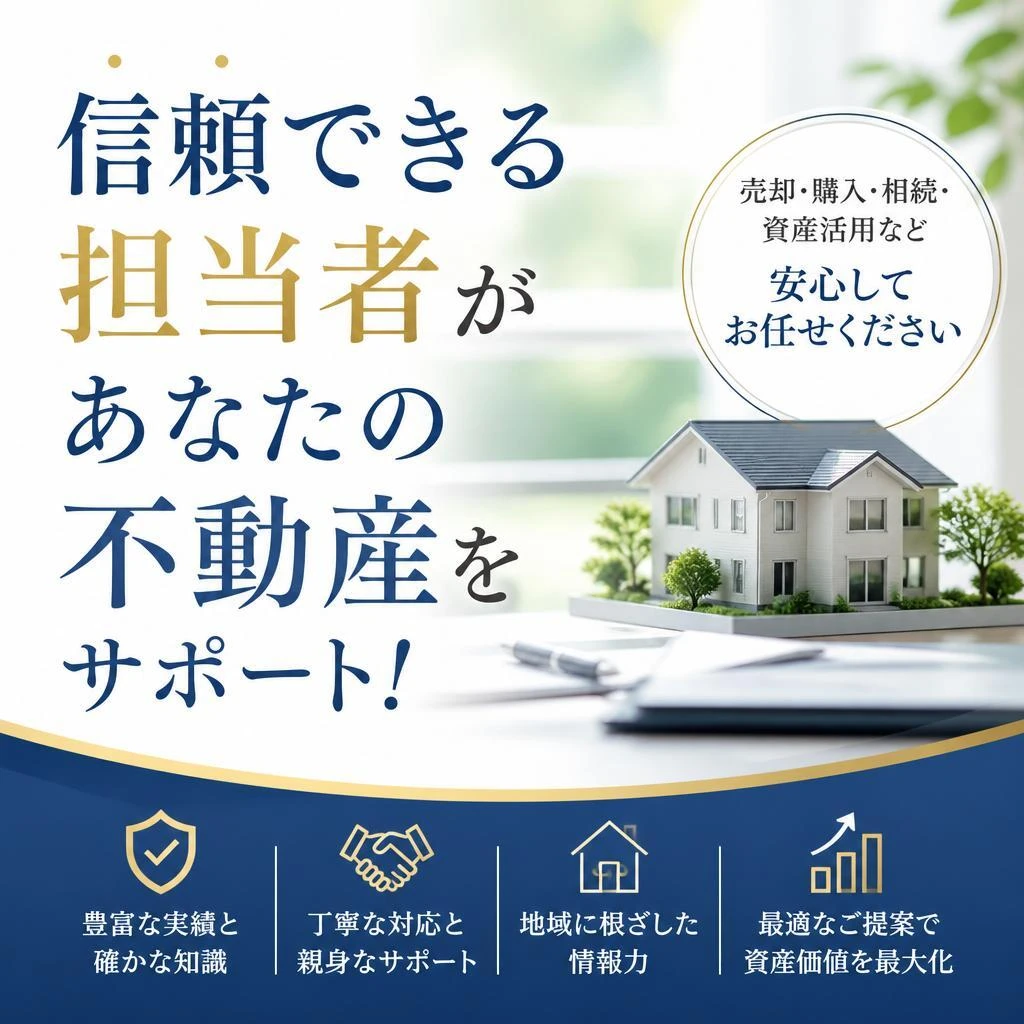 信頼できる担当者があなたの不動産をサポート！