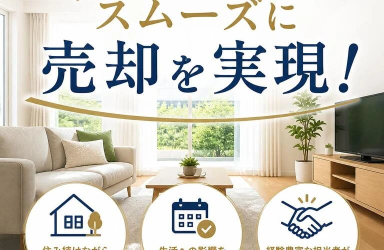 住みながらスムーズに売却を実現！