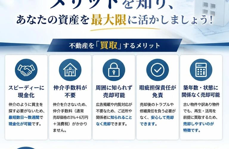 不動産「買取」のメリットを知り、あなたの資産を最大限に活かしましょう！
