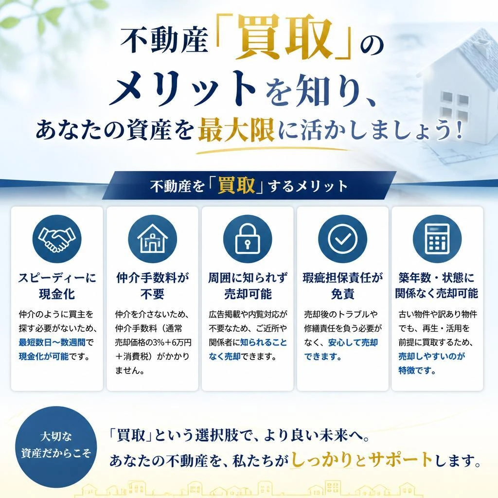 不動産「買取」のメリットを知り、あなたの資産を最大限に活かしましょう！