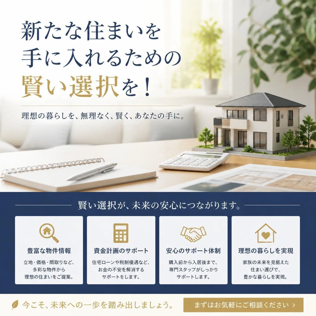 新たな住まいを手に入れるための賢い選択を！