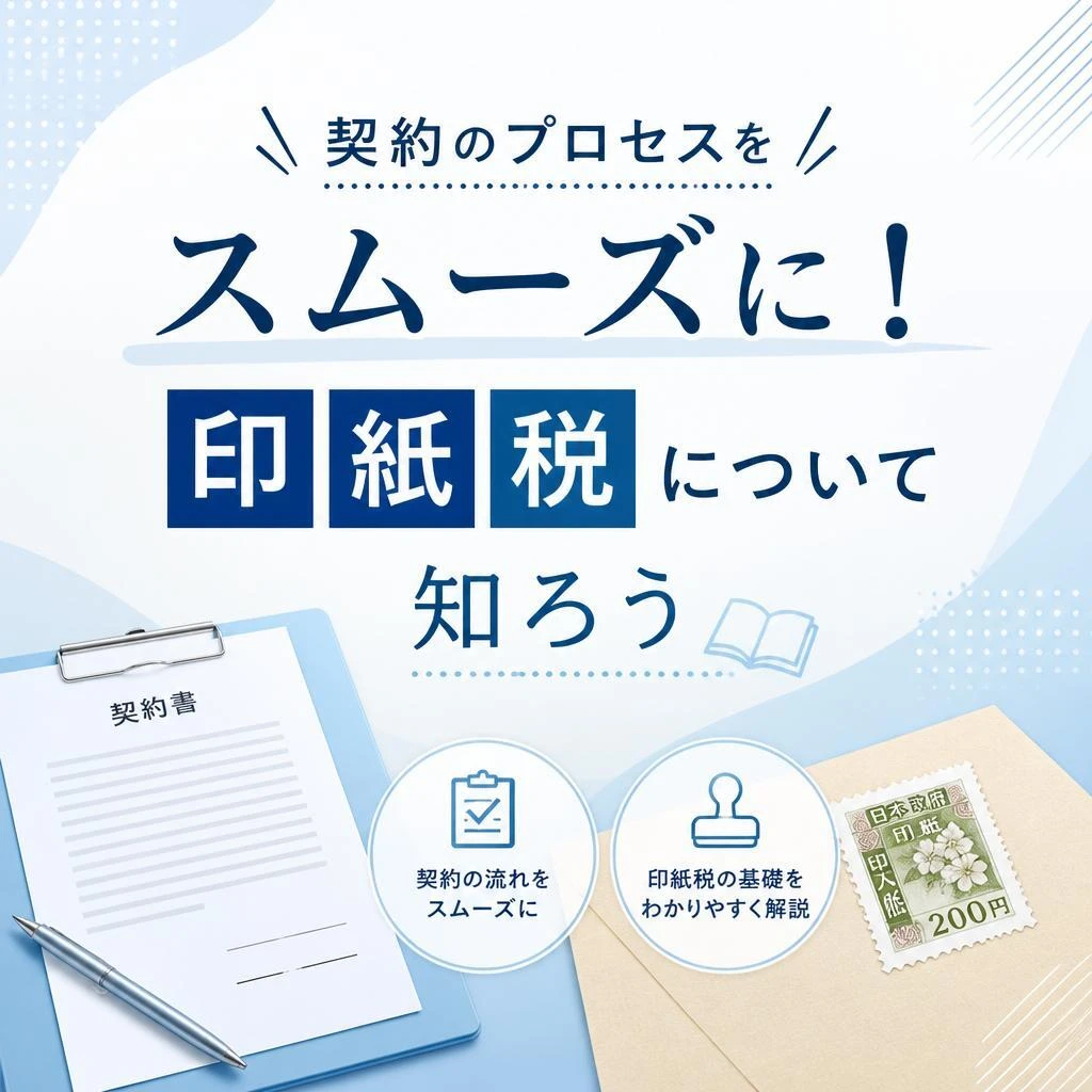 契約のプロセスをスムーズに！印紙税について知ろう