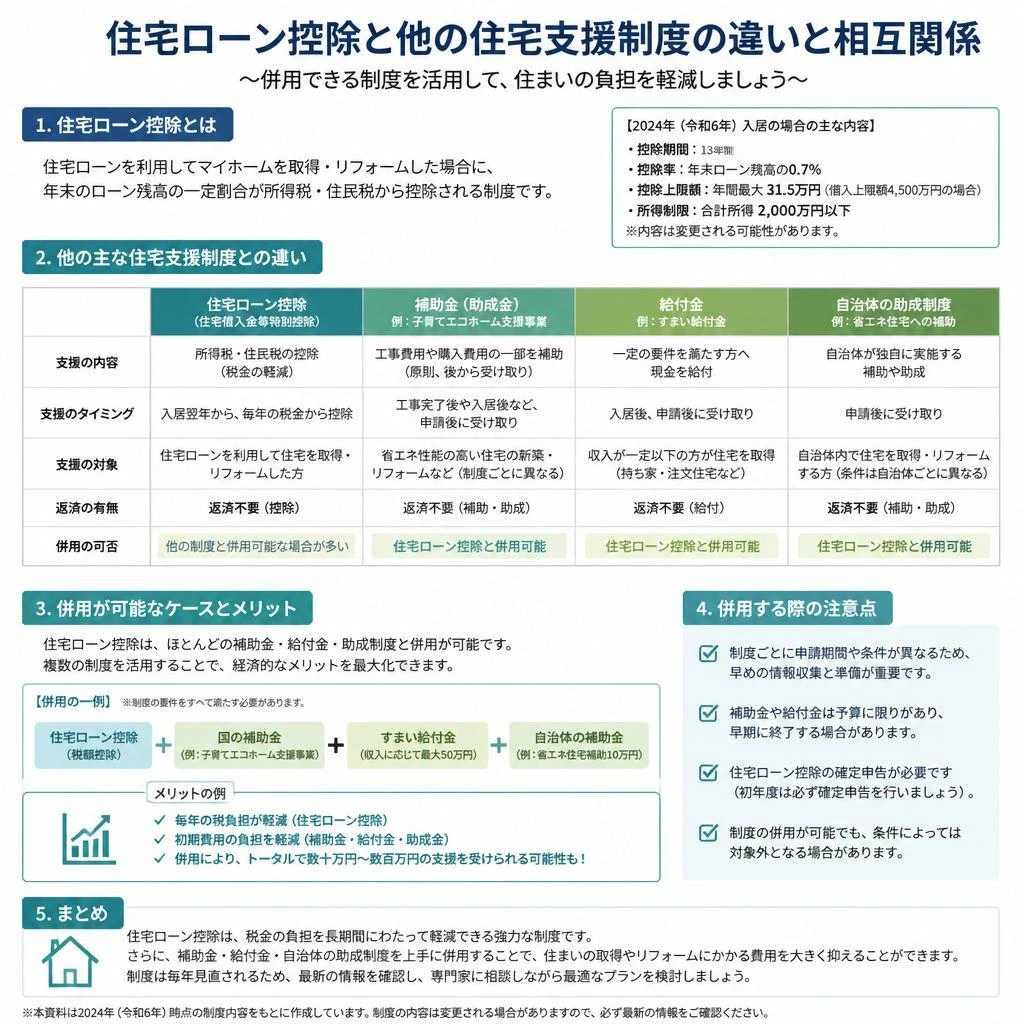 他の住宅支援制度との違い