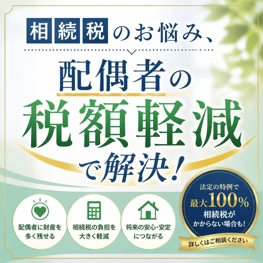 相続税のお悩み、配偶者の税額軽減で解決！