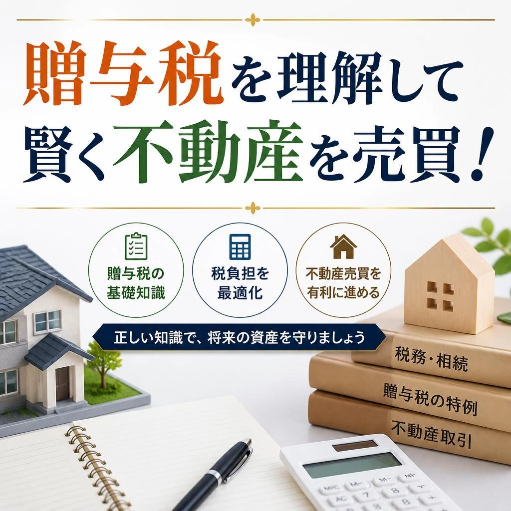 贈与税を理解して賢く不動産を売買！