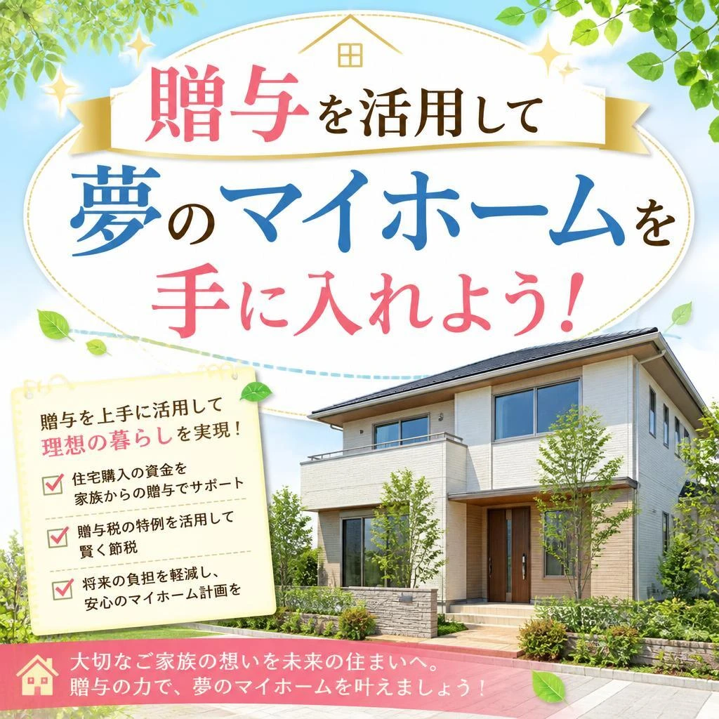 贈与を活用して夢のマイホームを手に入れよう！