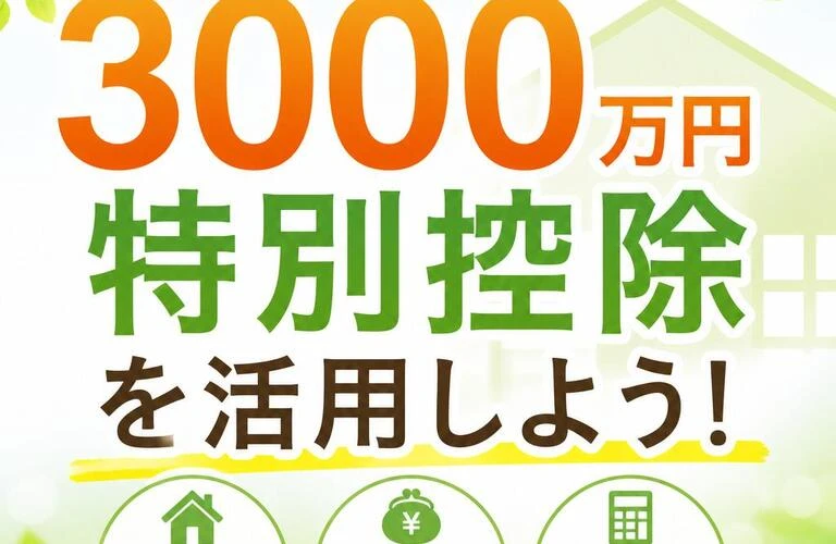 居住用財産の3000万円特別控除を活用しよう！