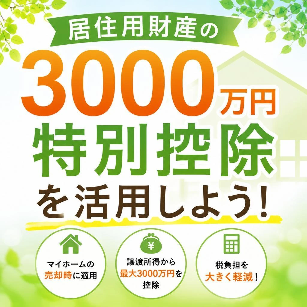 居住用財産の3000万円特別控除を活用しよう！