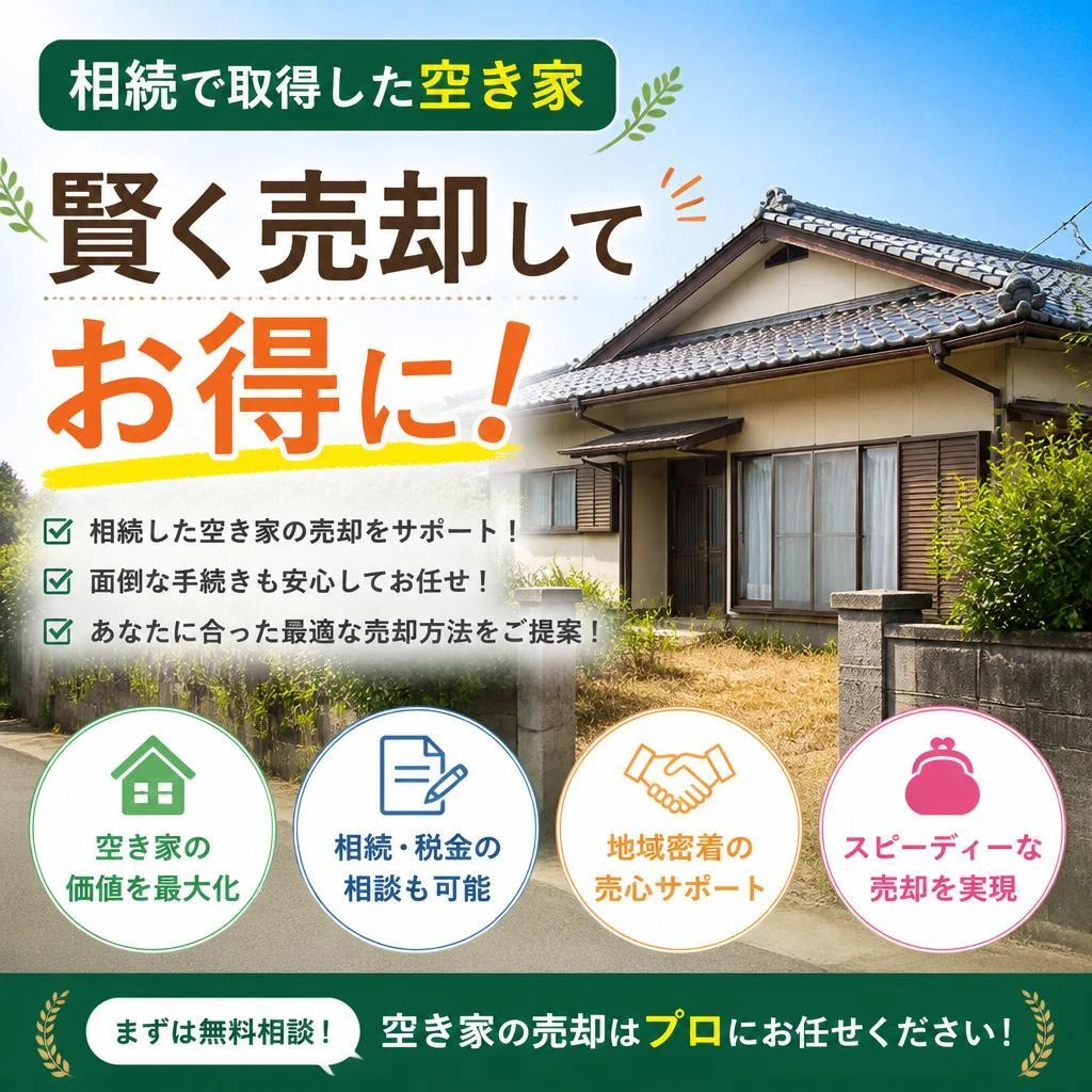 相続で取得した空き家、賢く売却してお得に！