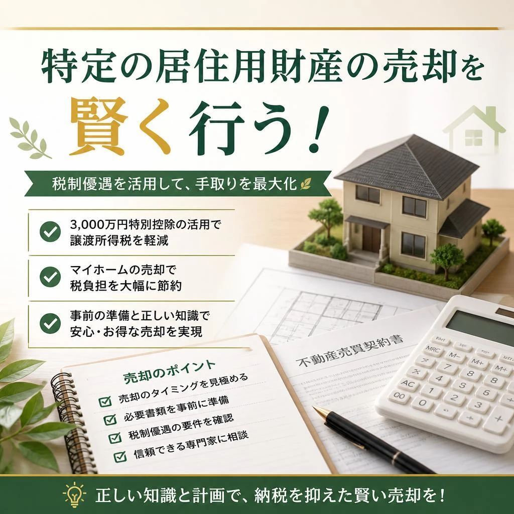 特定の居住用財産の売却を賢く行う！