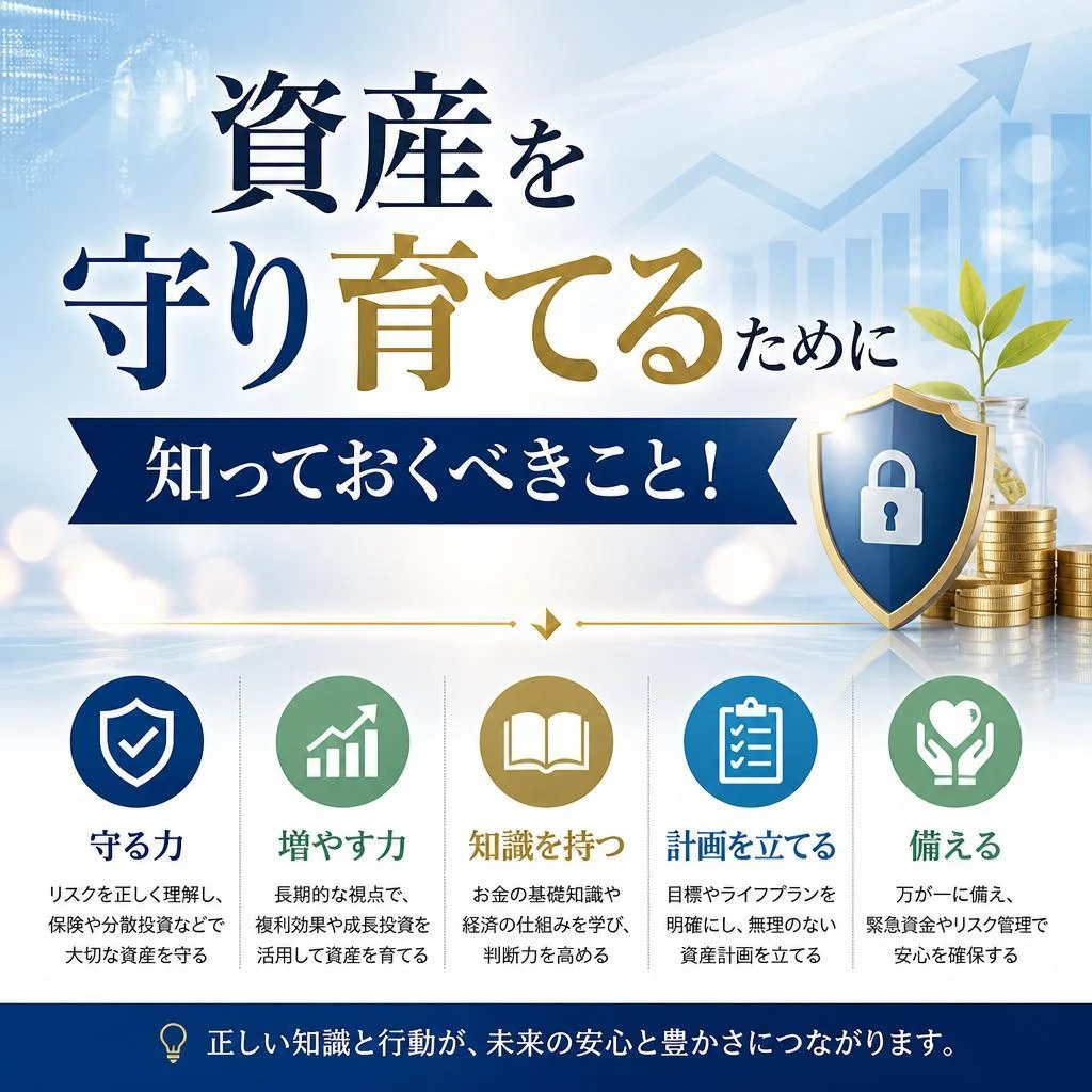 資産を守り育てるために知っておくべきこと！