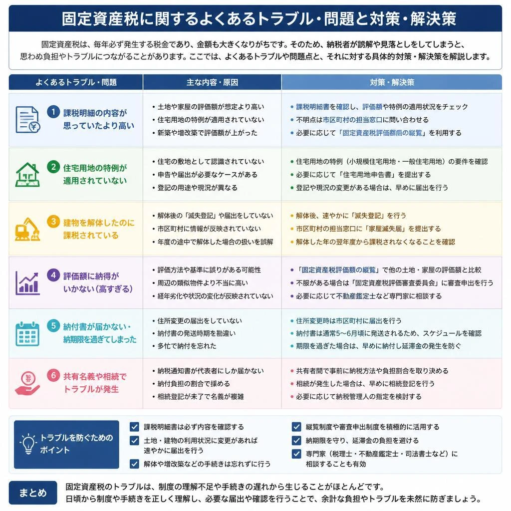 4. 固定資産税に関するよくあるトラブルと対策