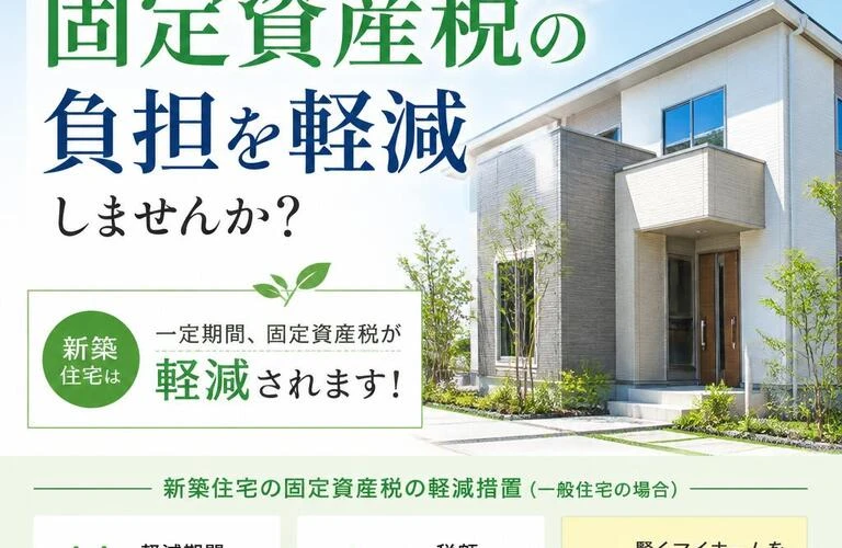 新築住宅を手に入れて、固定資産税の負担を軽減しませんか？