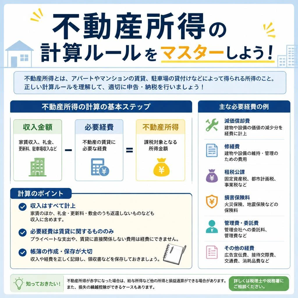 不動産所得の計算ルールをマスターしよう！