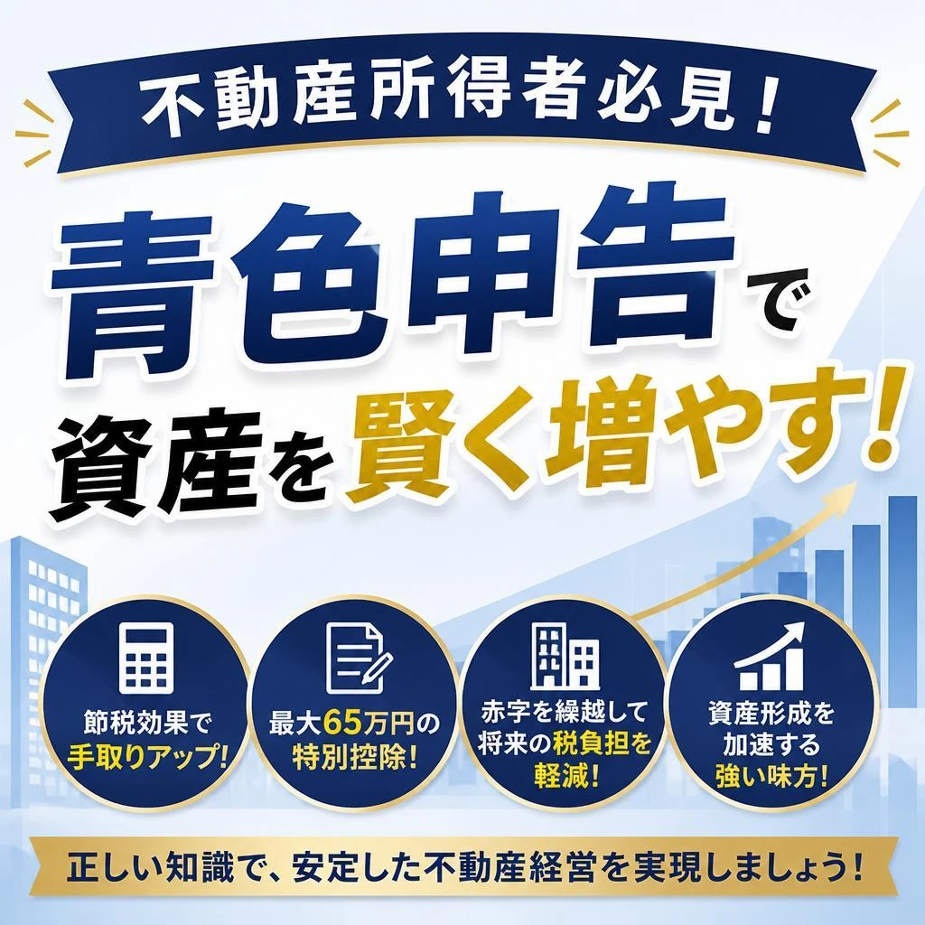 不動産所得者必見！青色申告で資産を賢く増やす！