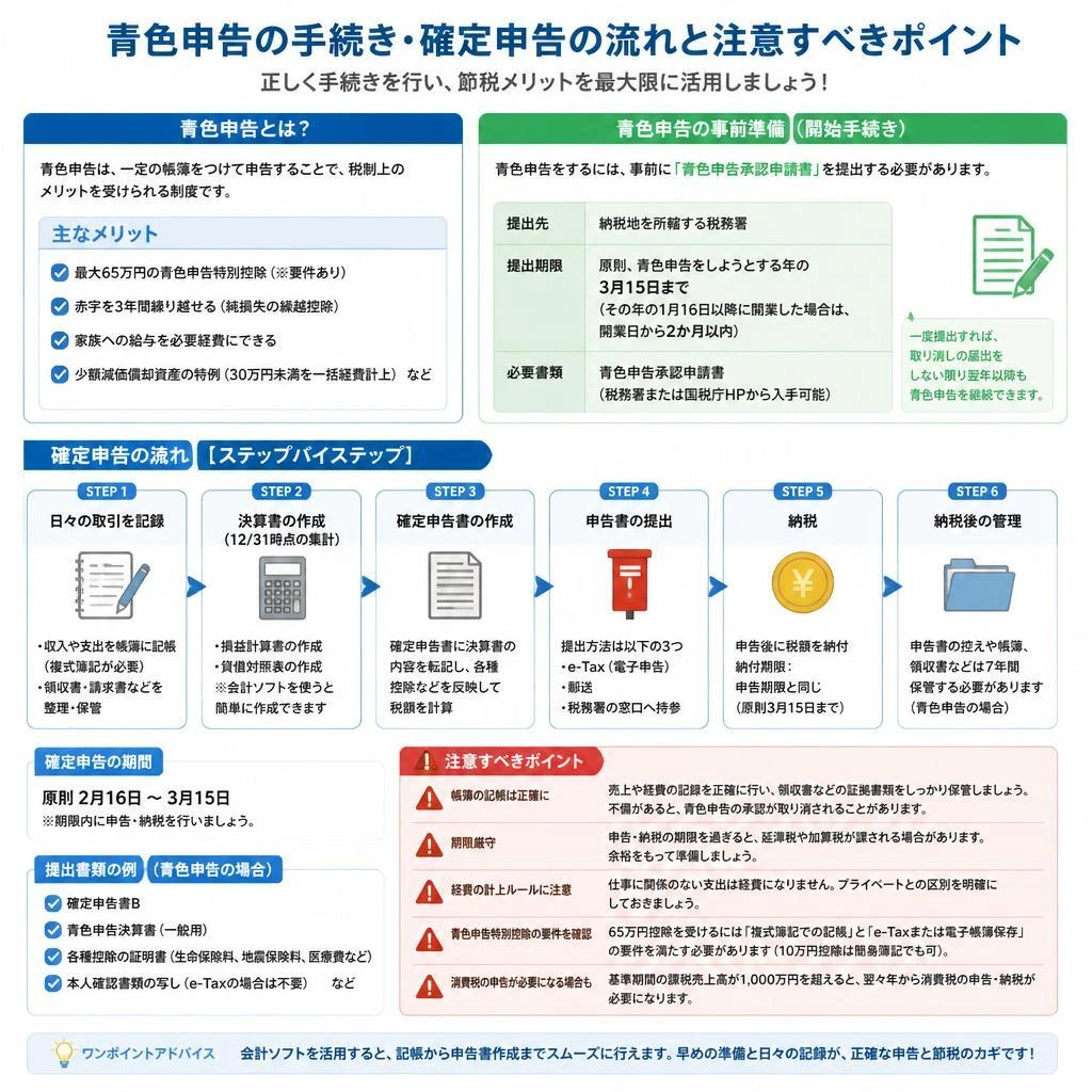 確定申告の流れと注意点