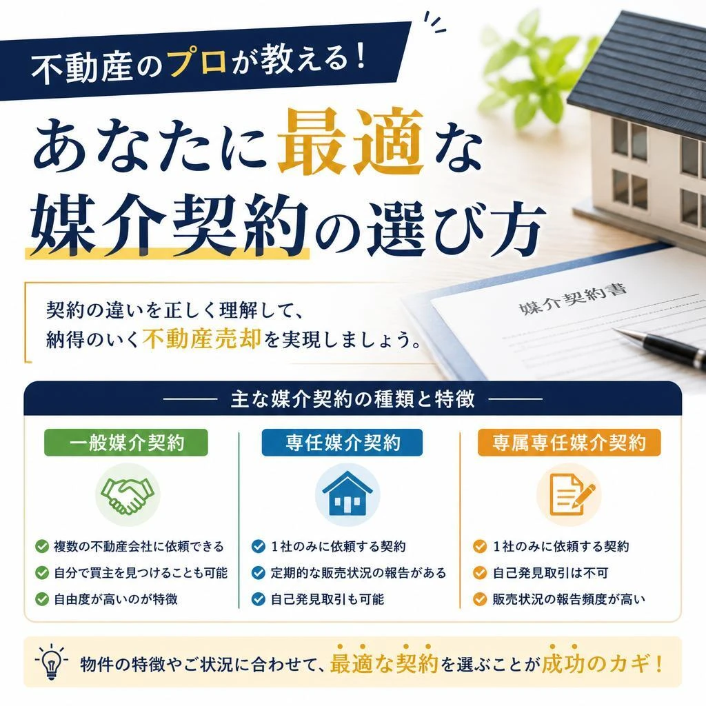 不動産のプロが教える！あなたに最適な媒介契約の選び方