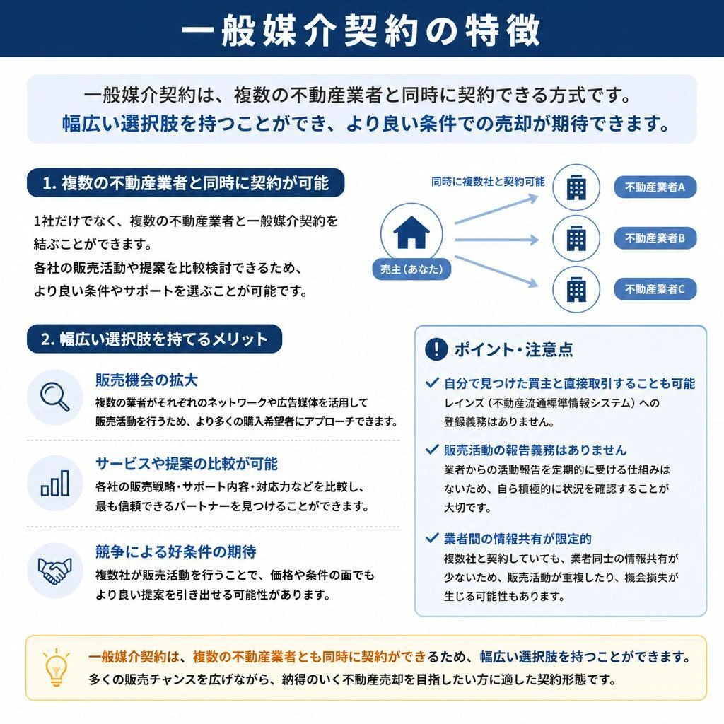一般媒介契約の特徴とメリット