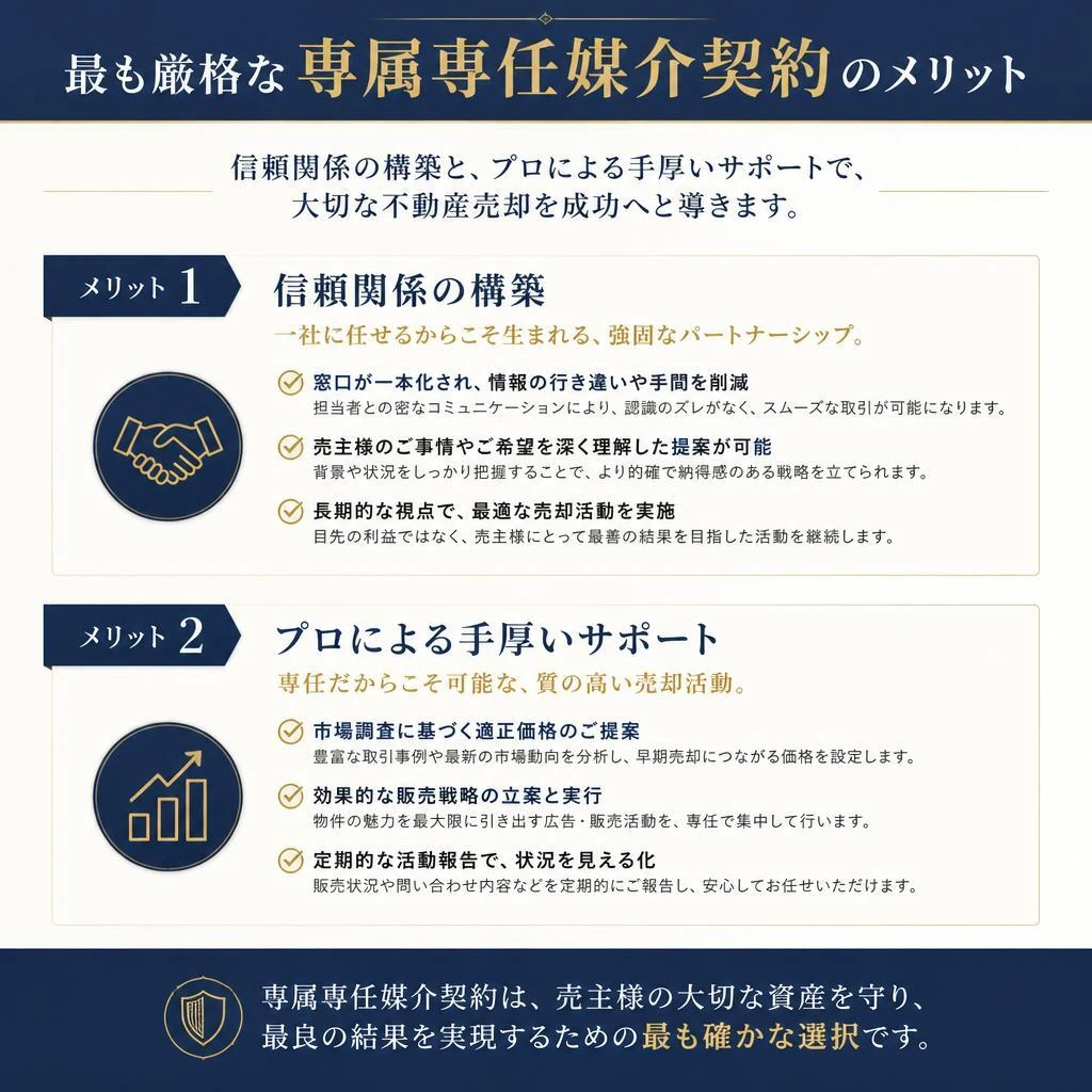 専属専任媒介契約の魅力とは？