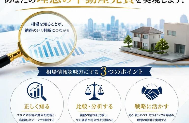 「相場情報」との向き合い方で、あなたの理想の不動産売買を実現しよう！