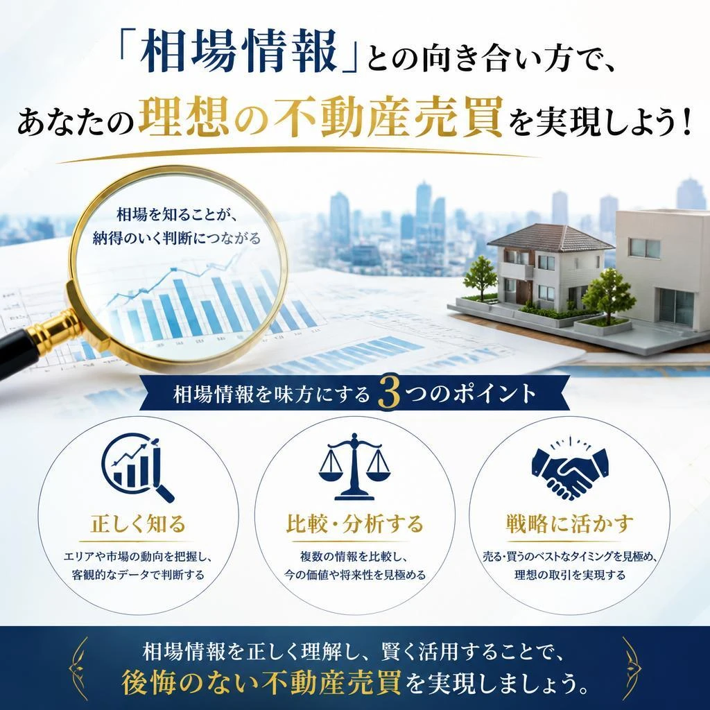 「相場情報」との向き合い方で、あなたの理想の不動産売買を実現しよう！