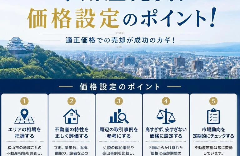 松山市の不動産売買、価格設定のポイント！