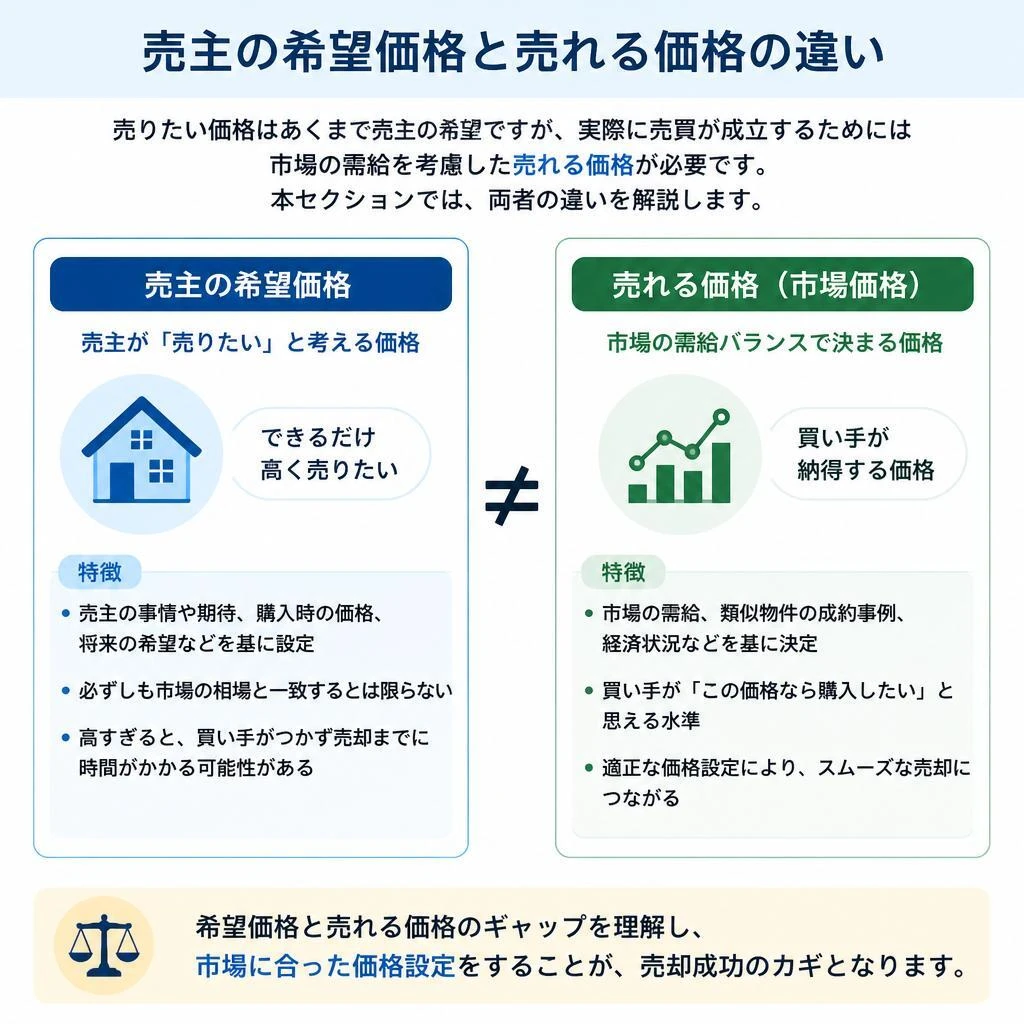 売りたい価格 vs 売れる価格