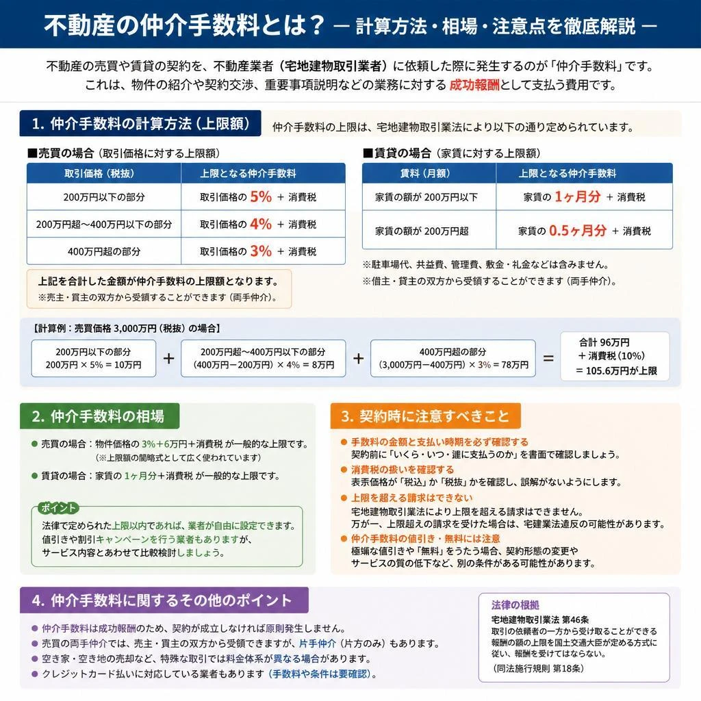 仲介手数料の詳細