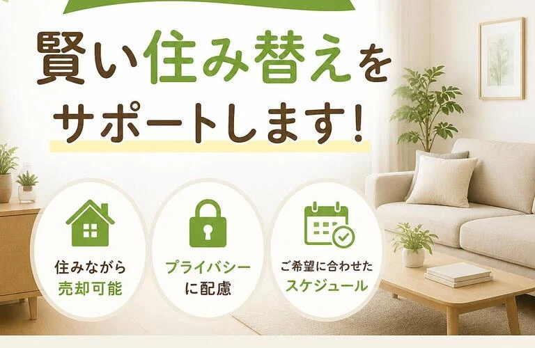 居住中でも安心！賢い住み替えをサポートします！