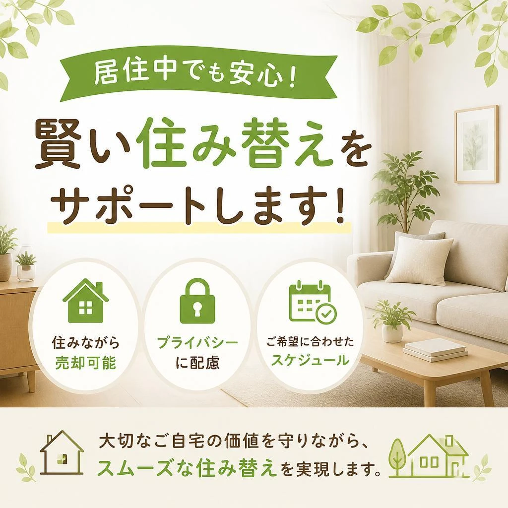 居住中でも安心！賢い住み替えをサポートします！