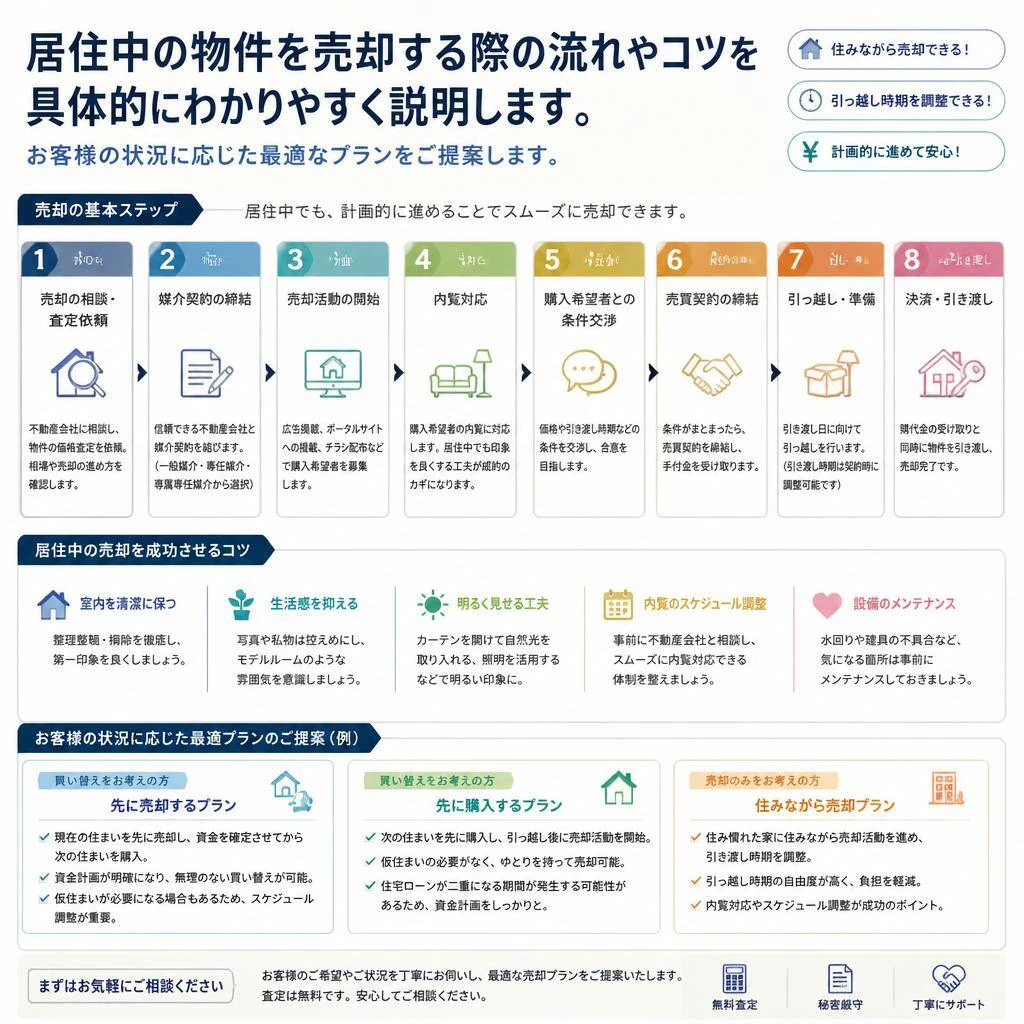 売却活動の流れとポイント