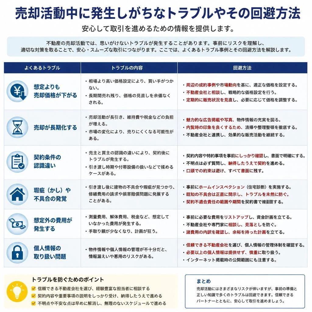 トラブル回避のための注意点