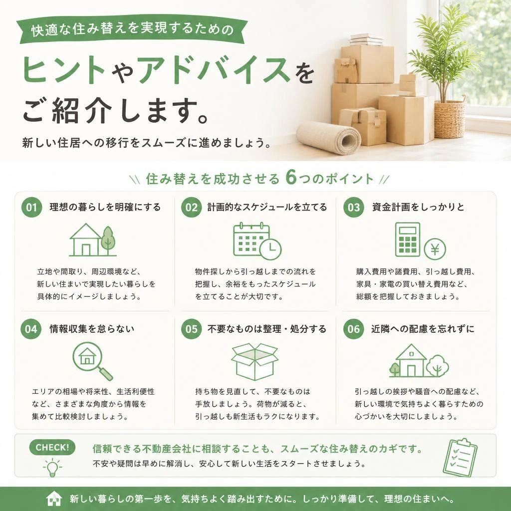 住み替えをスムーズにするためのヒント