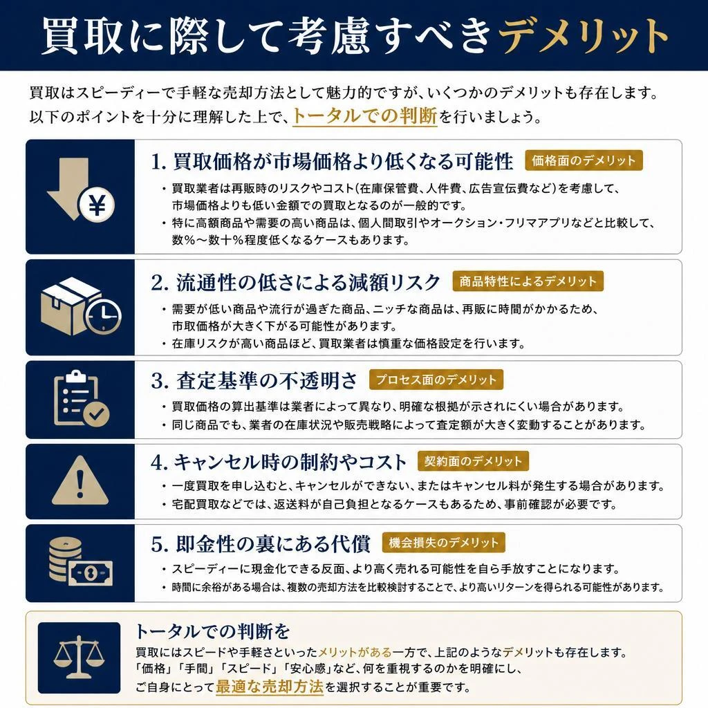 買取のデメリット