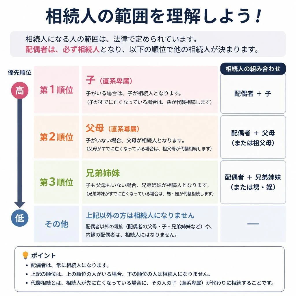 相続人の範囲を理解しよう！