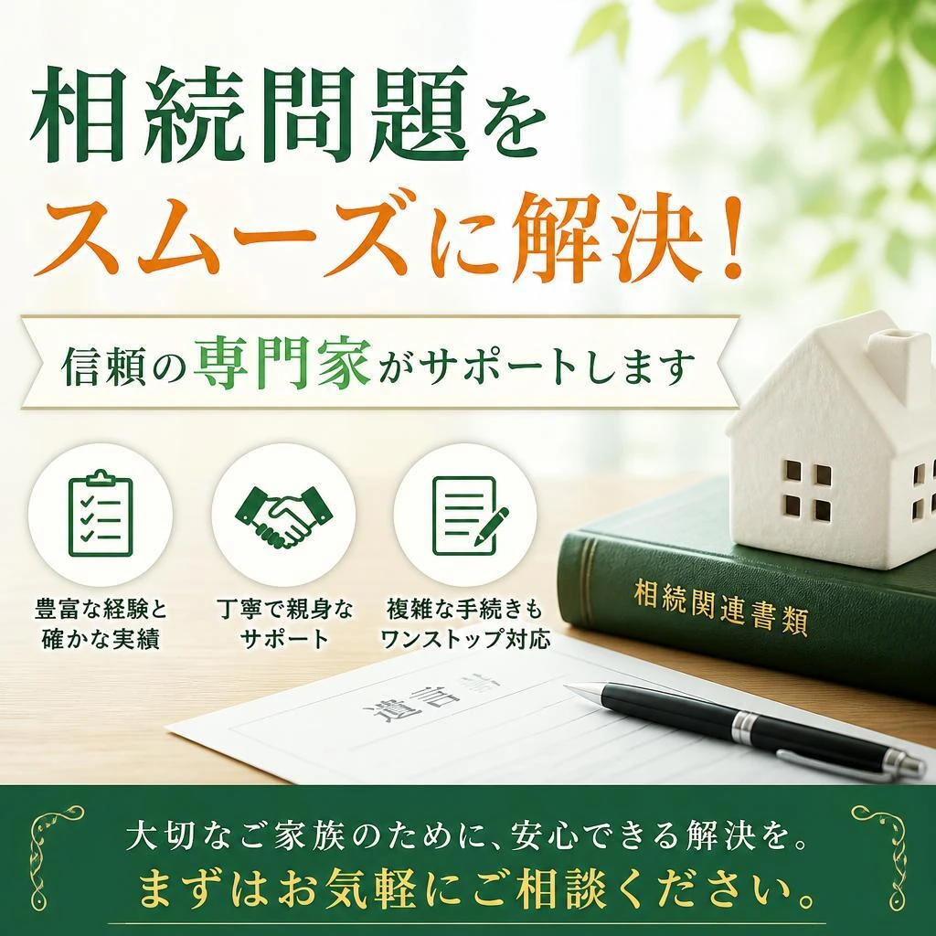 相続問題をスムーズに解決！信頼の専門家がサポートします