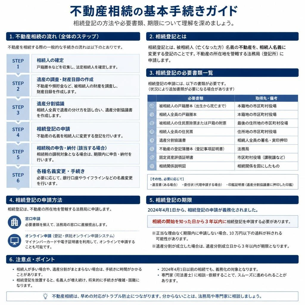 不動産相続の基本的な手続き