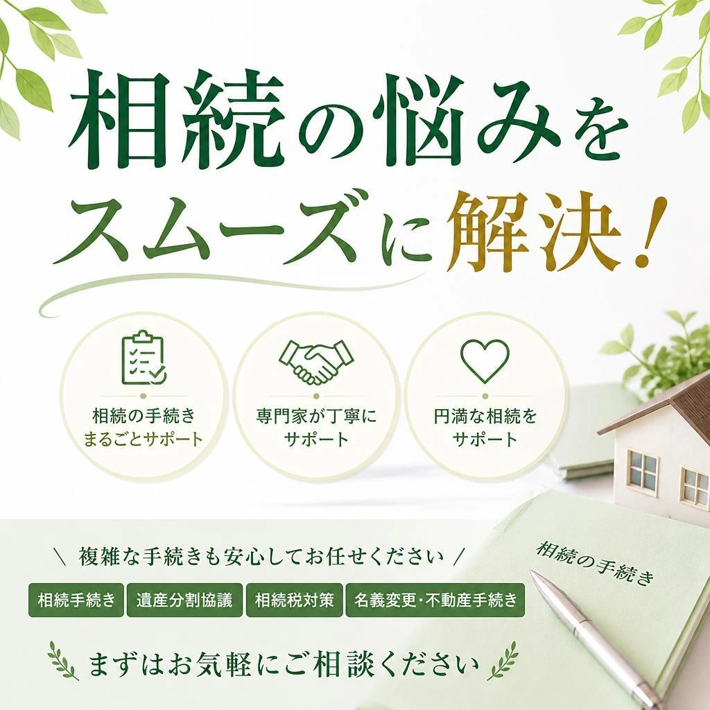 相続の悩みをスムーズに解決！