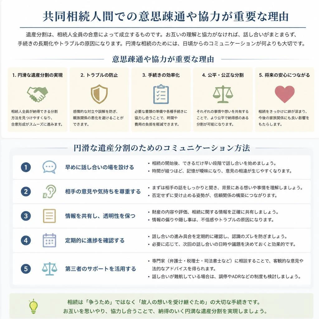 共同相続人間の理解と協力